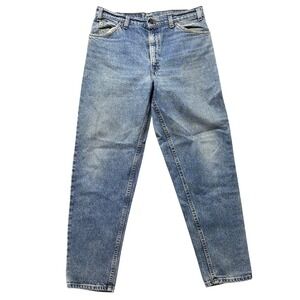 Vintage 1992 Levi's 550 Relaxed Fit Jeans USA Leather Patch 34x31 Orange tab Y2K